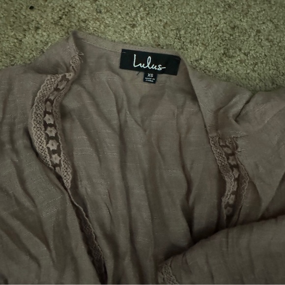 Lulus Carried Away Mauve Embroidered Maxi Top Cadigan Coverup NWT - Picture 6 of 14